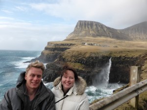 Dr Geoff Sims and Dr Kate Russo in the Faroe Islands, March 2013